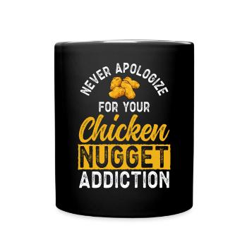 Chicken Nugget Liebhaber Chicken Nuggets - Tasse einfarbig - Schwarz - Vorne