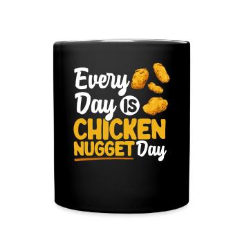 Chicken Nugget Liebhaber Chicken Nuggets - Tasse einfarbig - Schwarz - Vorne