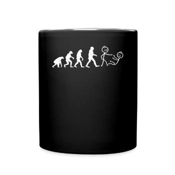 Funny Judo Evolution stick figure Judo Fighter - Full Colour Mug - black - Front