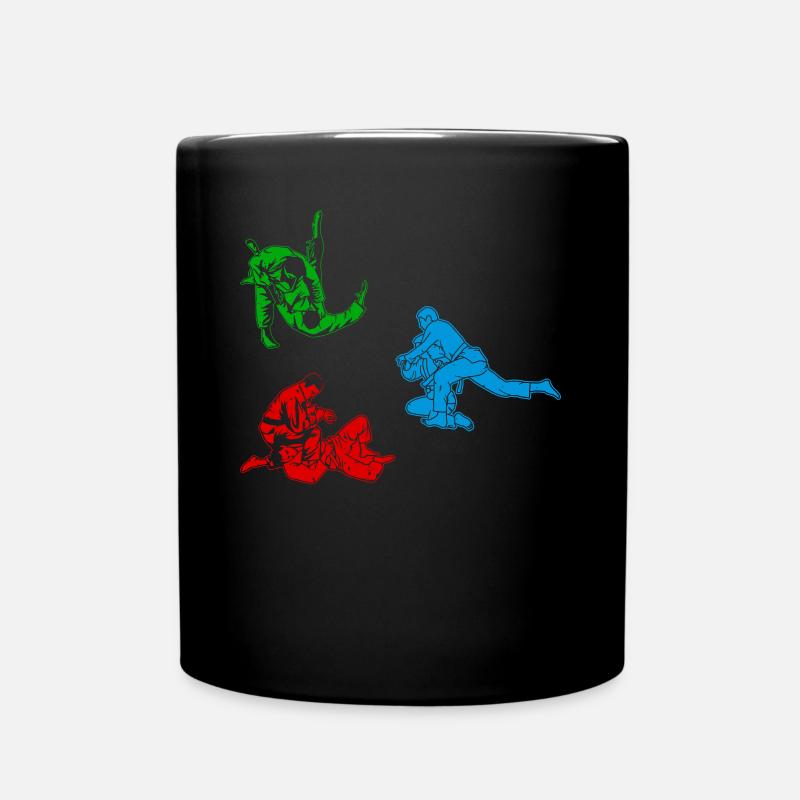 Judo fighter Judo Silhouette Judo Judoka - Tasse einfarbig - Schwarz