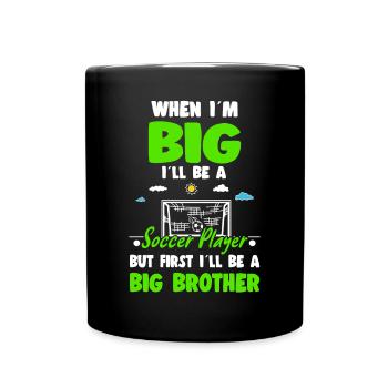 Quand je serai grand, je serai un joueur de football, mais d’abord - Mug uni - noir - Devant