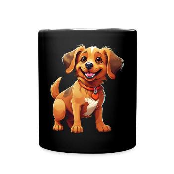Chiens Éclat Canin en Illustration - Mug uni - noir - Devant