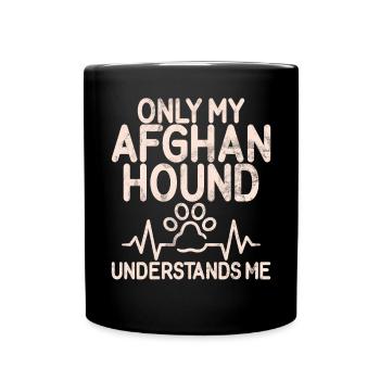 Afghan Hound Gifts - Tasse einfarbig - Schwarz - Vorne