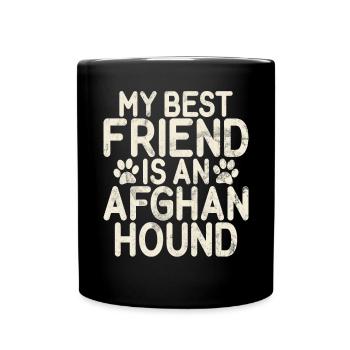 Afghan Hound Gifts - Tasse einfarbig - Schwarz - Vorne
