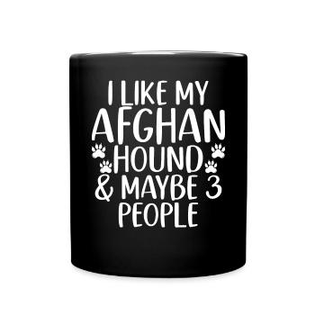 Afghan Hound Gifts - Tasse einfarbig - Schwarz - Vorne