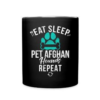 Afghan Hound Gifts - Full Colour Mug - black - Front