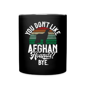 Afghan Hound Gifts - Tasse einfarbig - Schwarz - Vorne