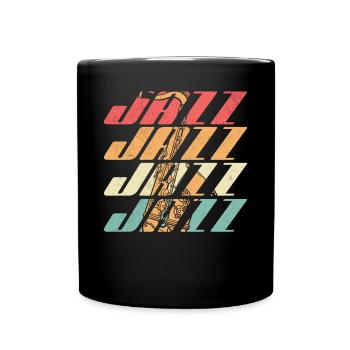 Musique jazz - Mug uni - noir - Devant