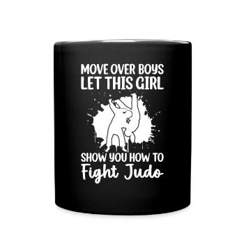 Judoka - Move over boys let this girl show you how - Tasse einfarbig - Schwarz - Vorne