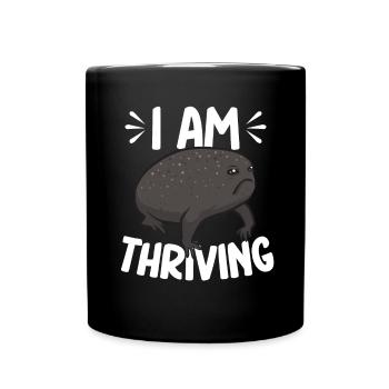 Schwarzer Regenfrosch Breviceps Fuscus Frosch - Tasse einfarbig - Schwarz - Vorne