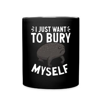 Schwarzer Regenfrosch Breviceps Fuscus Frosch - Tasse einfarbig - Schwarz - Vorne