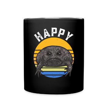 Schwarzer Regenfrosch Breviceps Fuscus Frosch - Tasse einfarbig - Schwarz - Vorne