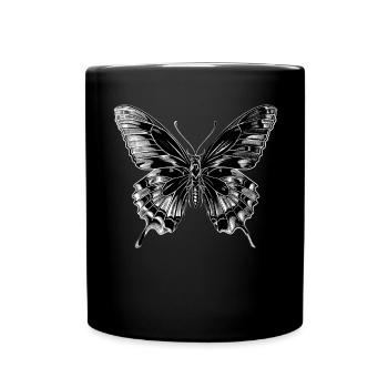 Butterfly Wings Colorful Butterfly Butterflies - Full Colour Mug - black - Front