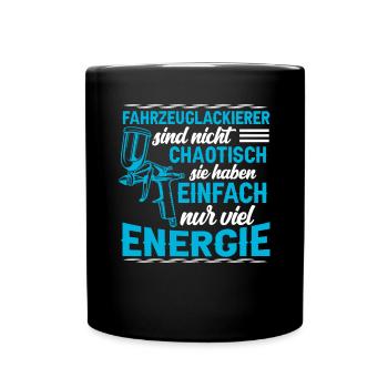 Vehicle painters are not chaotic painters - Full Colour Mug - black - Front