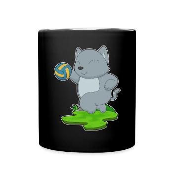 Chat Joueur de Volley-ball Volley-ball - Mug uni - noir - Devant