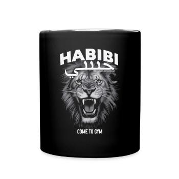 Habibi Lion - Motivation pour la salle de sport - Mug uni - noir - Devant