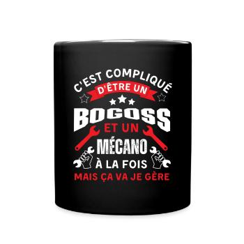 Pas facile d être un bogoss et mécanicien - Mug uni - noir - Devant