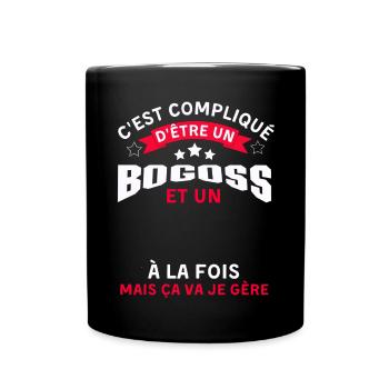 Pas facile d être un bogoss - Mug uni - noir - Devant