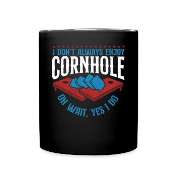 Joueur de sac de haricots de l’équipe Cornhole - Mug uni - noir - Devant