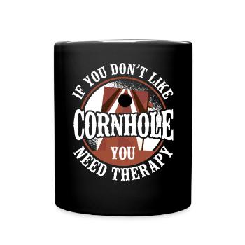 Joueur de sac de haricots de l’équipe Cornhole - Mug uni - noir - Devant