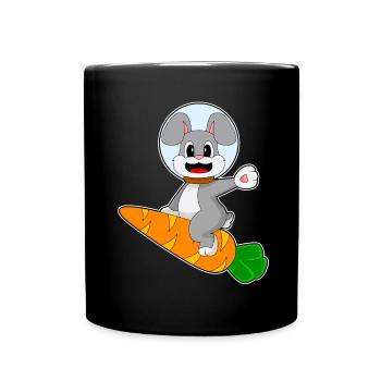 Rabbit Carrot - Full Colour Mug - black - Front
