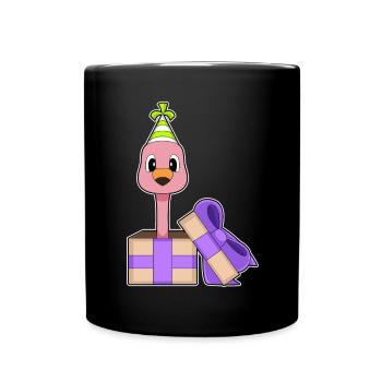 Chapeau de fête d’anniversaire Flamingo - Mug uni - noir - Devant