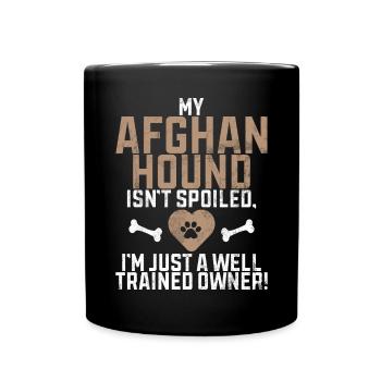 Afghan Hound Gifts - Tasse einfarbig - Schwarz - Vorne