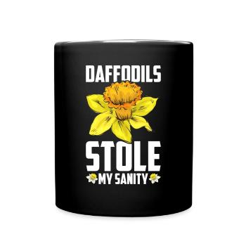 Daffodils Flower Daffodil Daffodils - Full Colour Mug - black - Front