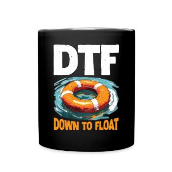 DTF Down To Float 2 - Tasse einfarbig - Schwarz - Vorne