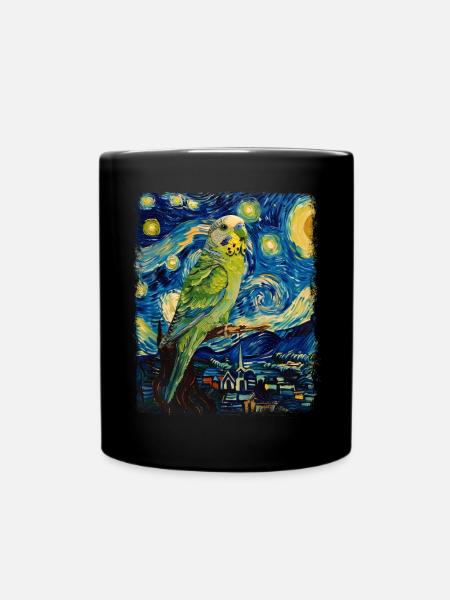 Wellensittich Wellensittich Papagei Vogel Starry N - Tasse einfarbig - Schwarz