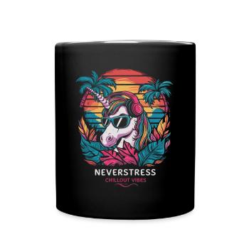 Design Chillout Vibes : décontracté et élégant - Mug uni - noir - Devant
