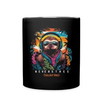 Chillout Vibes Design: Relaxed and Stylish - Full Colour Mug - black - Front