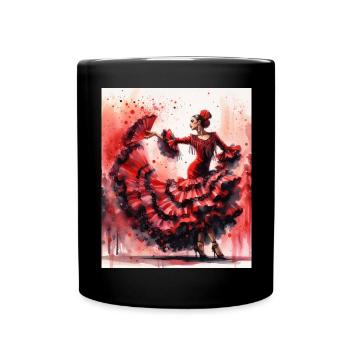 La passion d’une danseuse de flamenco - Mug uni - noir - Devant