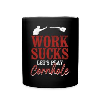 Cornhole Team Bean Bag Player - Tasse einfarbig - Schwarz - Vorne