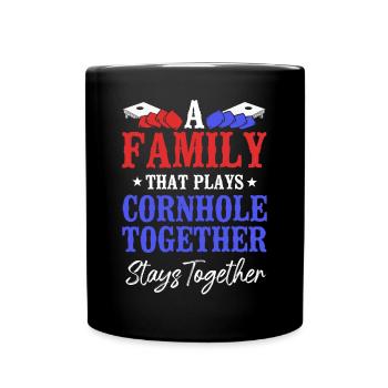 Joueur de sac de haricots de l’équipe Cornhole - Mug uni - noir - Devant