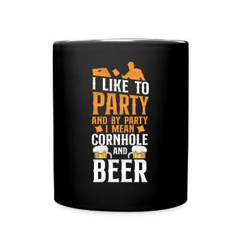 Cornhole Team Bean Bag Player - Tasse einfarbig - Schwarz - Vorne