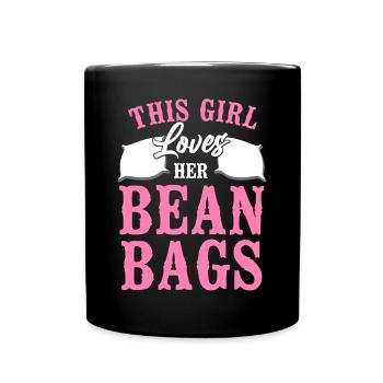 Joueur de sac de haricots de l’équipe Cornhole - Mug uni - noir - Devant