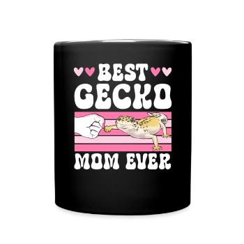 Leopard Gecko Reptile Pet Gecko - Full Colour Mug - black - Front