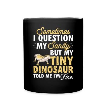 Leopard Gecko Reptile Pet Gecko - Full Colour Mug - black - Front