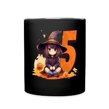Witch Birthday Costume – Five Years - Full Colour Mug - black - Front