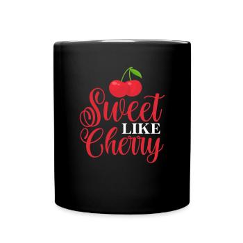 Cherry Cherry Tree Cherry Blossom Fruit Gift - Full Colour Mug - black - Front