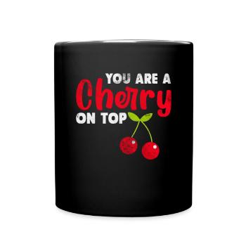 Cerise - Mug uni - noir - Devant