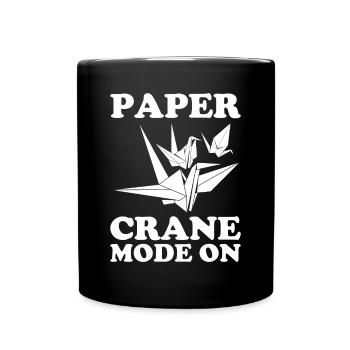 Origami Master Papier Falten Papierkranich Japan - Tasse einfarbig - Schwarz - Vorne