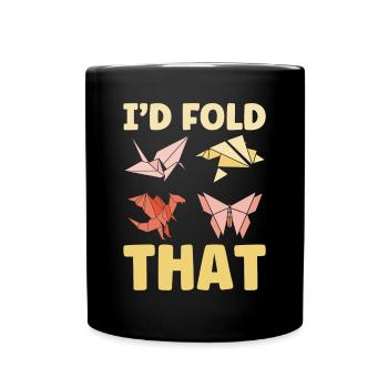 Origami Master Papier Falten Papierkranich Japan - Tasse einfarbig - Schwarz - Vorne