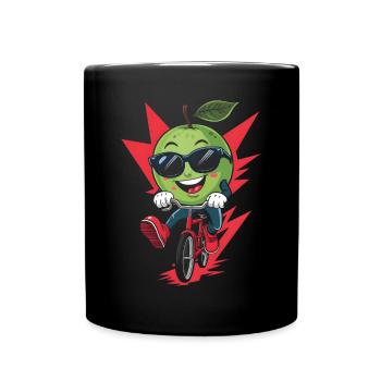 Guave Radfahren Auf Dem Fahrrad Geschenk - Tasse einfarbig - Schwarz - Vorne
