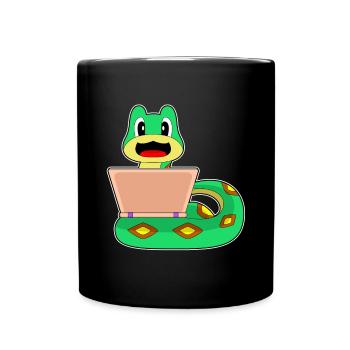 Snake Laptop - Full Colour Mug - black - Front