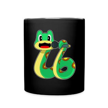 Chant Serpent Chanteur Microphone - Mug uni - noir - Devant