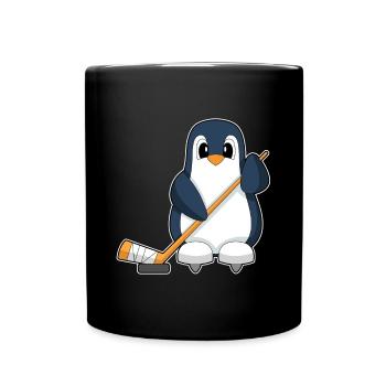 Pinguin Eishockey Eishockeyschläger - Tasse einfarbig - Schwarz - Vorne