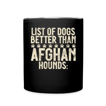 Afghan Hound Gifts - Full Colour Mug - black - Front