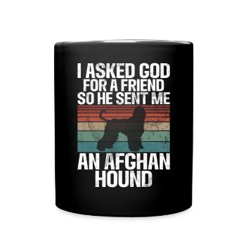 Afghan Hound Gifts - Full Colour Mug - black - Front
